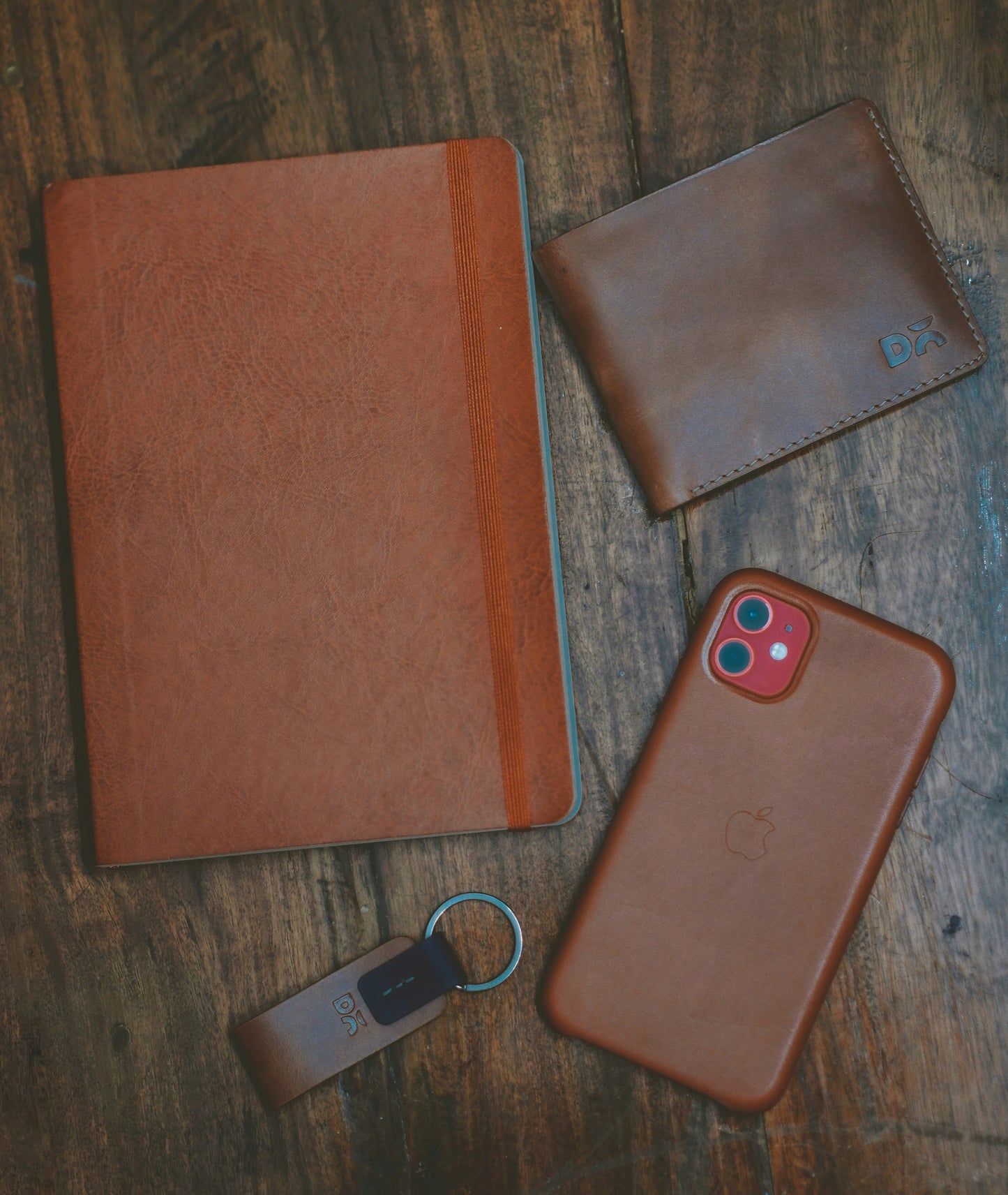 Gentleman’s Gift Set — Wallet, Notebook & Keychain Combo